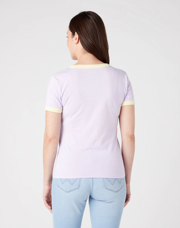 POLERA REGULAR FIT RINGER TEE LILA - 3