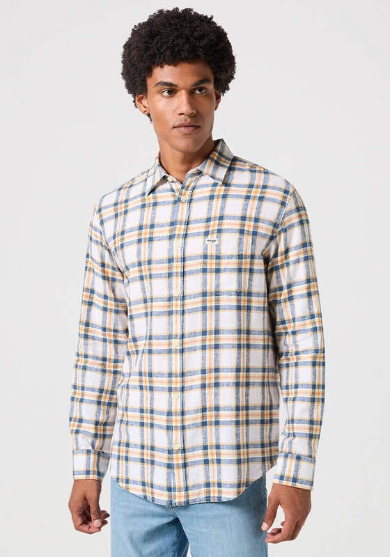 CAMISA REGULAR FIT 1 POCKET LS BLANCO - 1