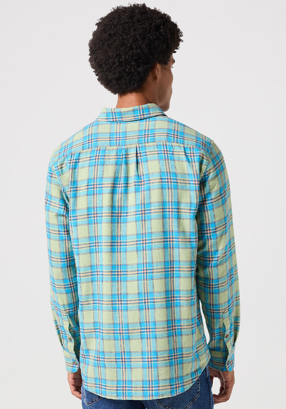 CAMISA REGULAR FIT 1 POCKET LS VERDE - 2