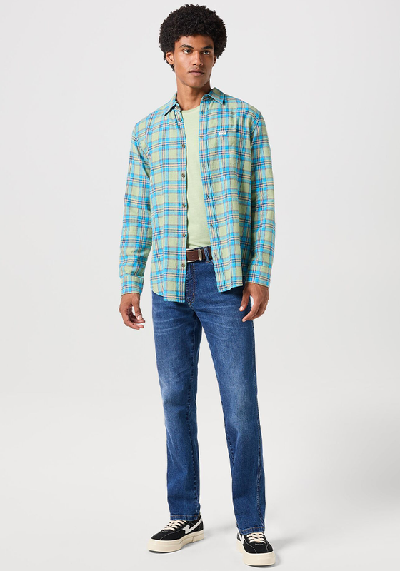 CAMISA REGULAR FIT 1 POCKET LS VERDE - 3