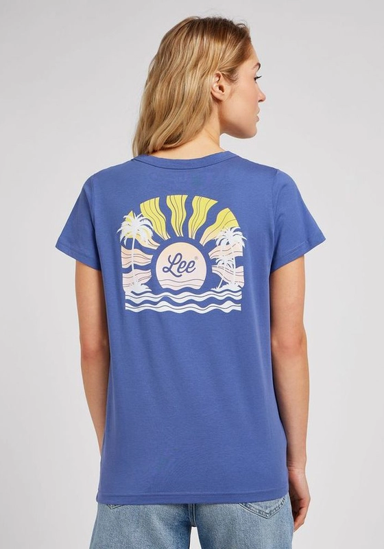 POLERA REGULAR FIT GRAPHIC BEACH TEE AZUL - 2