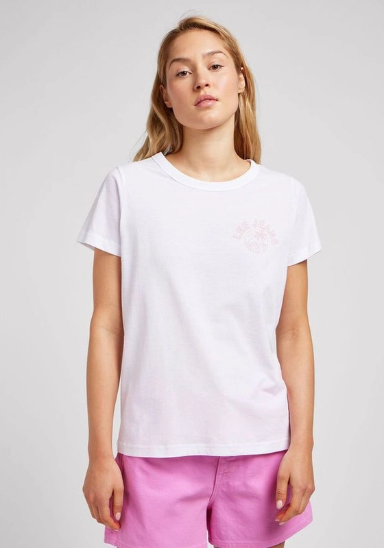 POLERA REGULAR FIT GRAPHIC BEACH TEE BLANCO - 1