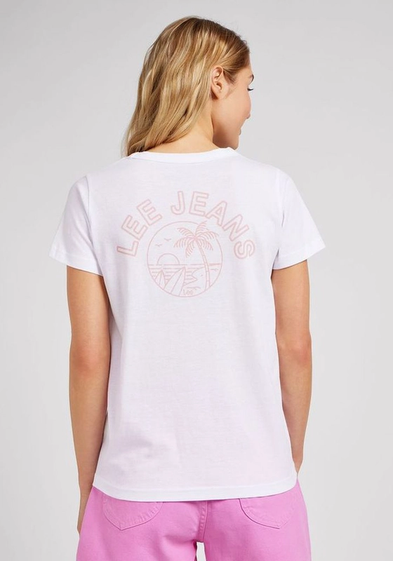 POLERA REGULAR FIT GRAPHIC BEACH TEE BLANCO - 2