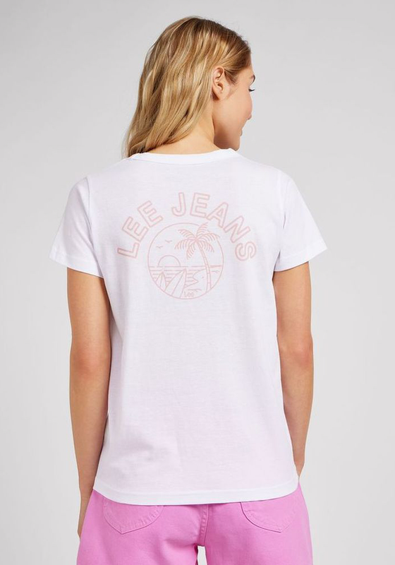 POLERA REGULAR FIT GRAPHIC BEACH TEE BLANCO - 2