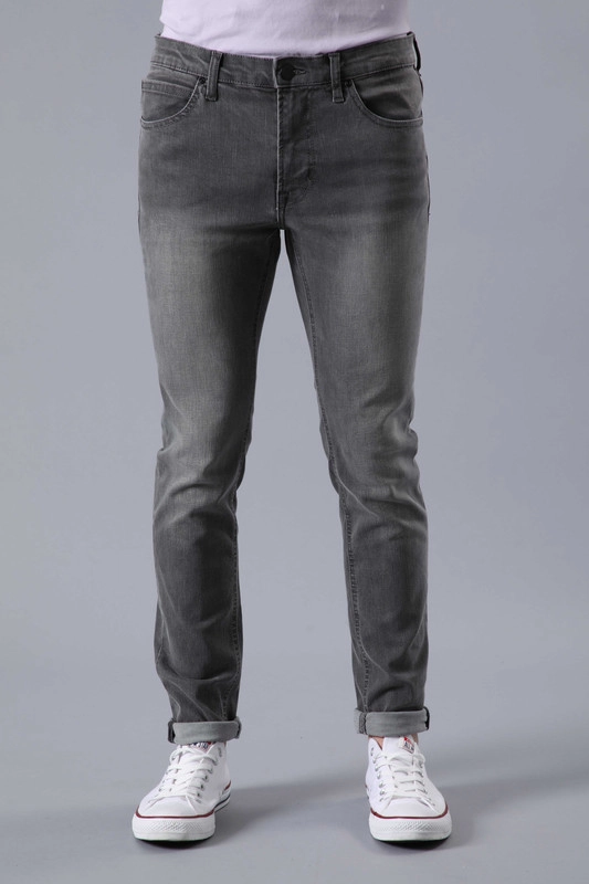 JEANS MALONE SKINNY TIRO MEDIO FIT GRIS - 1