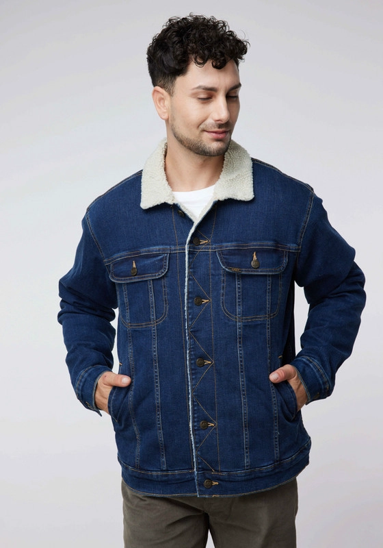 CHAQUETA LEE HOMBRE RIDER SHERPA MID DARK - 1