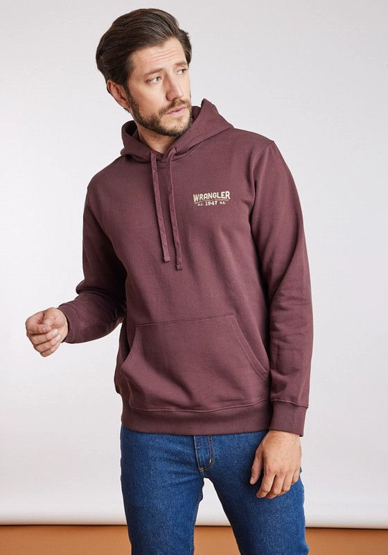 POLERON HOMBRE REGULAR FIT HOODIE BROWN VINTAGE - 1