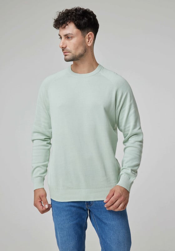 SWEATER HOMBRE REGULAR FIT SOFT SAGE - 1