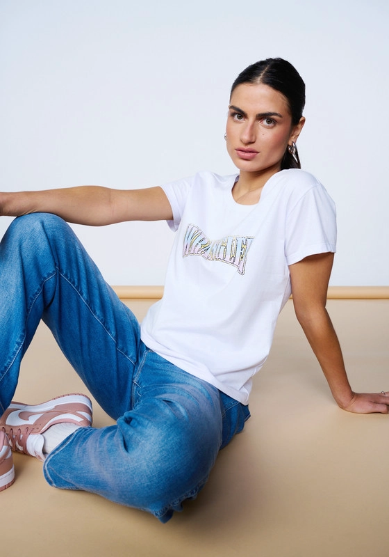 POLERAS MUJER  POLERA GRAPHIC LOGO WHITE - 3