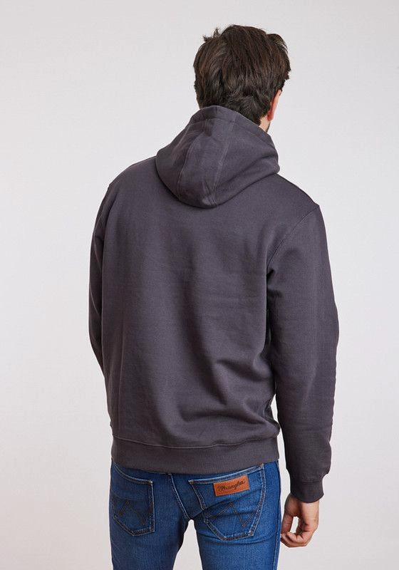 POLERON HOMBRE REGULAR FIT HOODIE FADED BLACK - 4