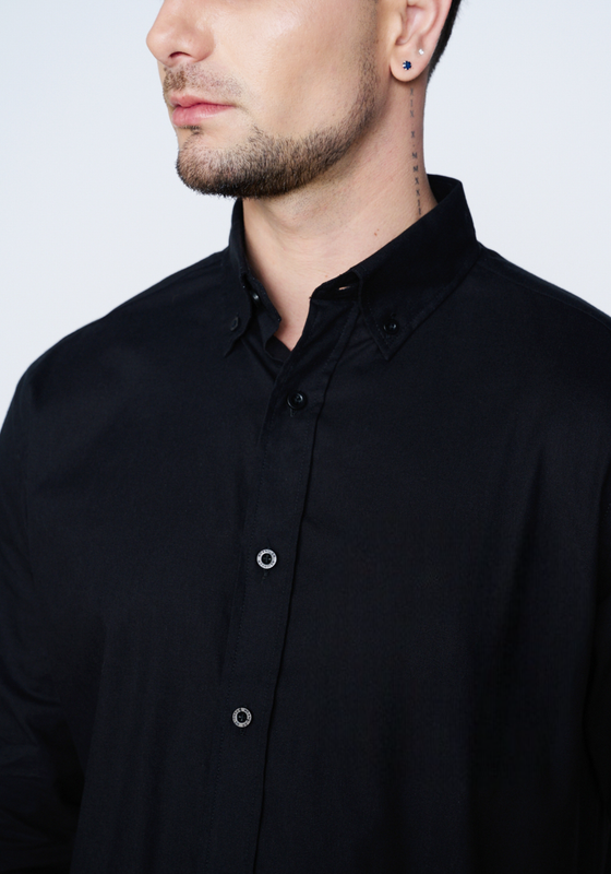 CAMISA 1 POCKET SHIRT NEGRO - 3