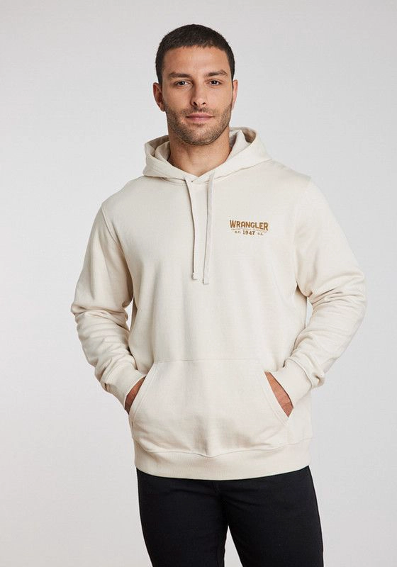 POLERON HOMBRE REGULAR FIT HOODIE VINTAGE WHITE - 1