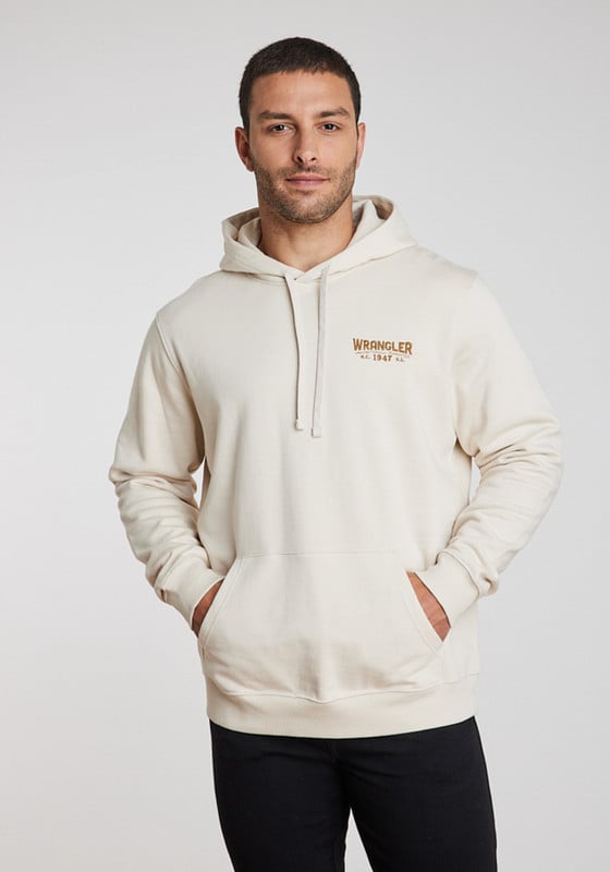 POLERON HOMBRE REGULAR FIT HOODIE VINTAGE WHITE - 1