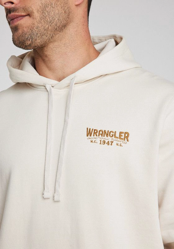 POLERON HOMBRE REGULAR FIT HOODIE VINTAGE WHITE - 4