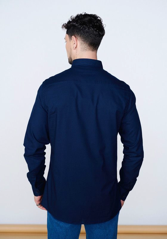 CAMISA 1 POCKET SHIRT DARK BLUE - 3
