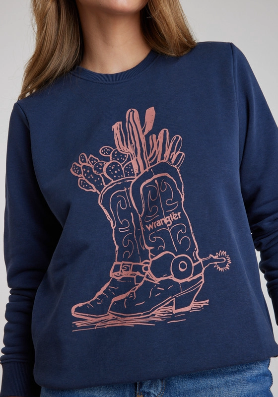 POLERON MUJER REGULAR SWEAT NAVY - 1