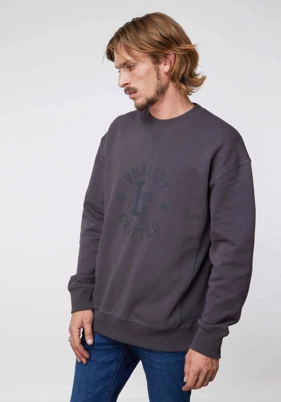 POLERON HOMBRE  LS CREW SWS PRINT FADE BLACK - 1