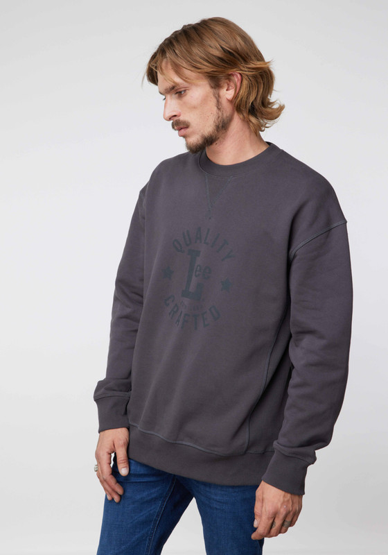 POLERON HOMBRE LS CREW SWS PRINT FADE BLACK - 1