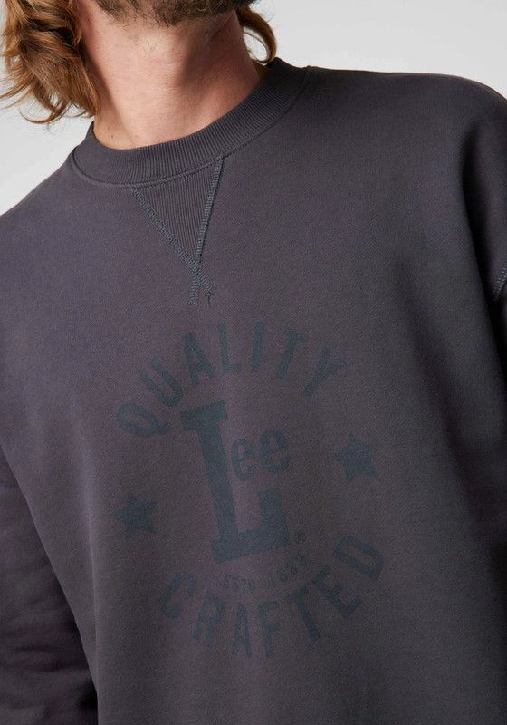 POLERON HOMBRE  LS CREW SWS PRINT FADE BLACK - 2