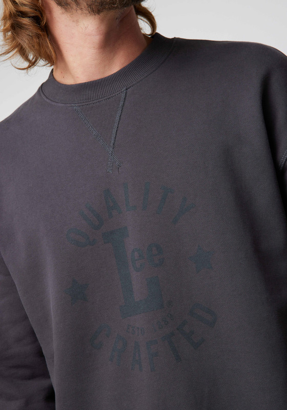 POLERON HOMBRE LS CREW SWS PRINT FADE BLACK - 2