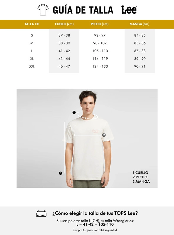 POLERON HOMBRE  PLAIN CREW SWS  LEE NAVY - 5