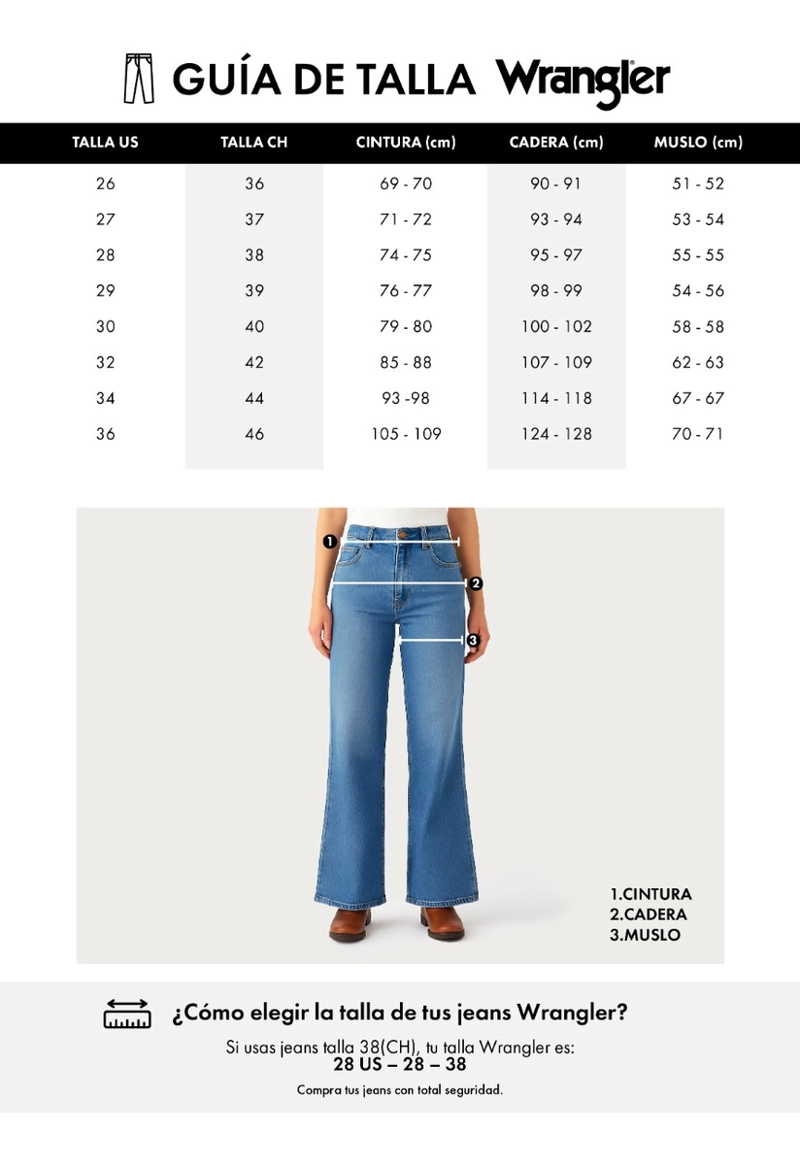 JEANS MUJER FLARE 70`  BLACK - 5