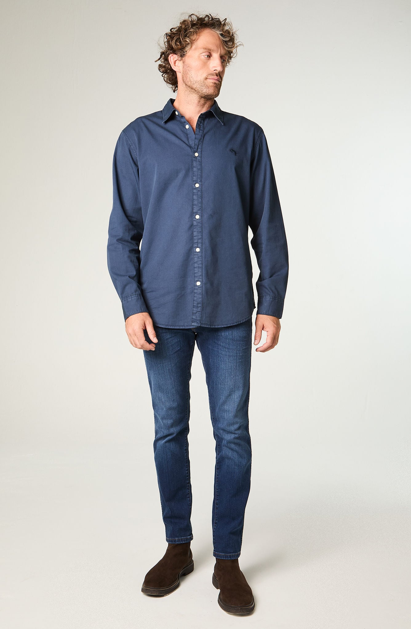 JEANS HOMBRE LARSTON SLIM TIRO MEDIO AZUL - 2