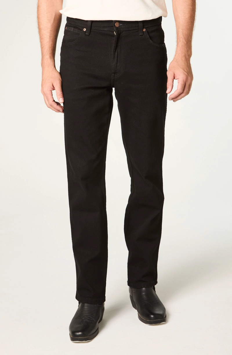JEANS HOMBRE TEXAS STRAIGHT TIRO ALTO NEGRO - 1