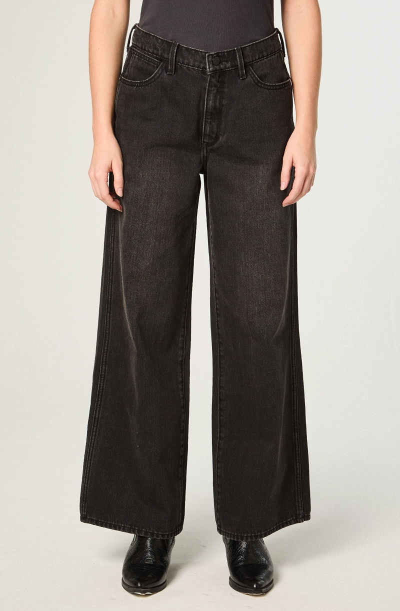 JEANS MUJER WORLD WIDE RELAXED TIRO MEDIO NEGRO - 3