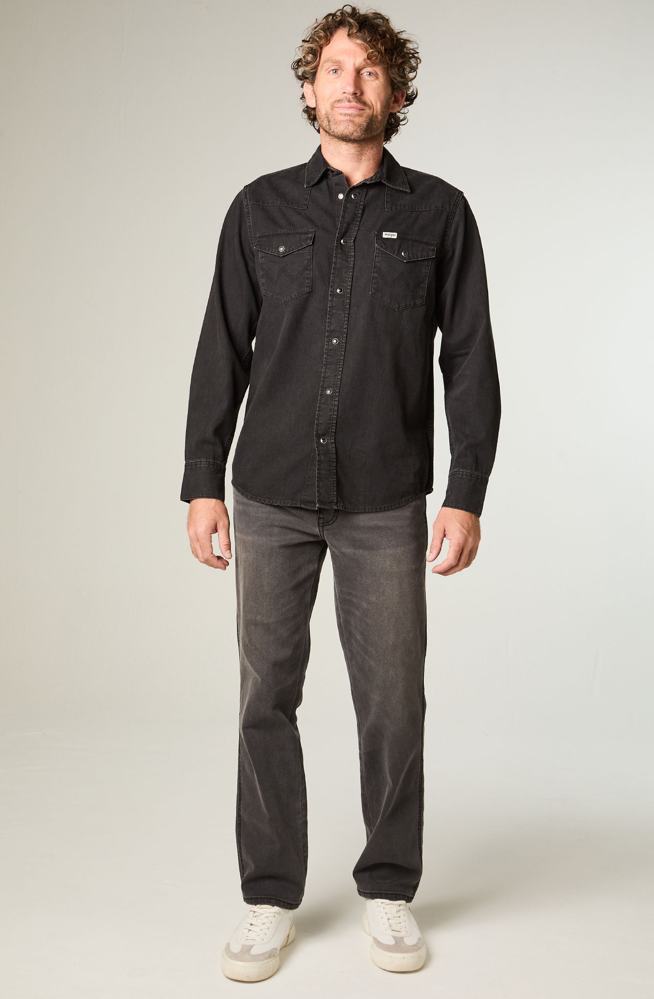 JEANS HOMBRE TEXAS STRAIGHT TIRO ALTO GRIS - 2