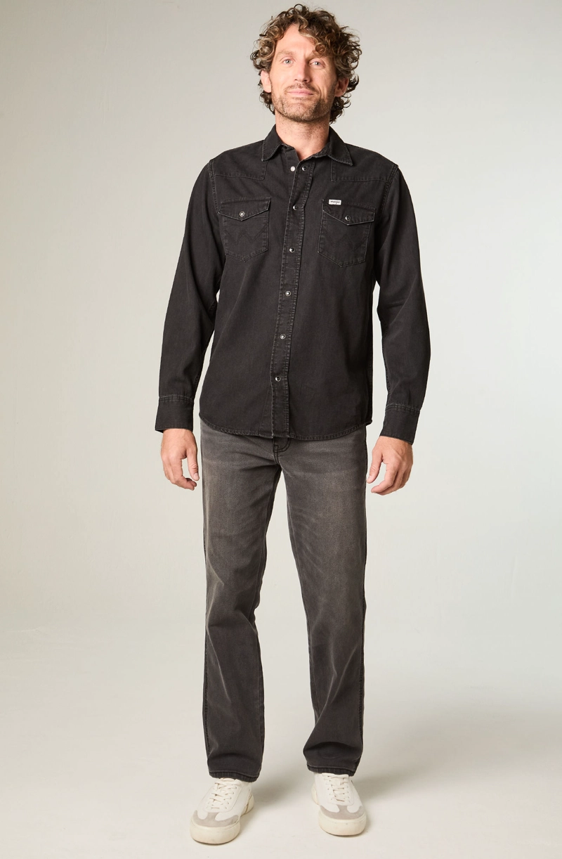 JEANS HOMBRE TEXAS STRAIGHT TIRO ALTO GRIS - 2