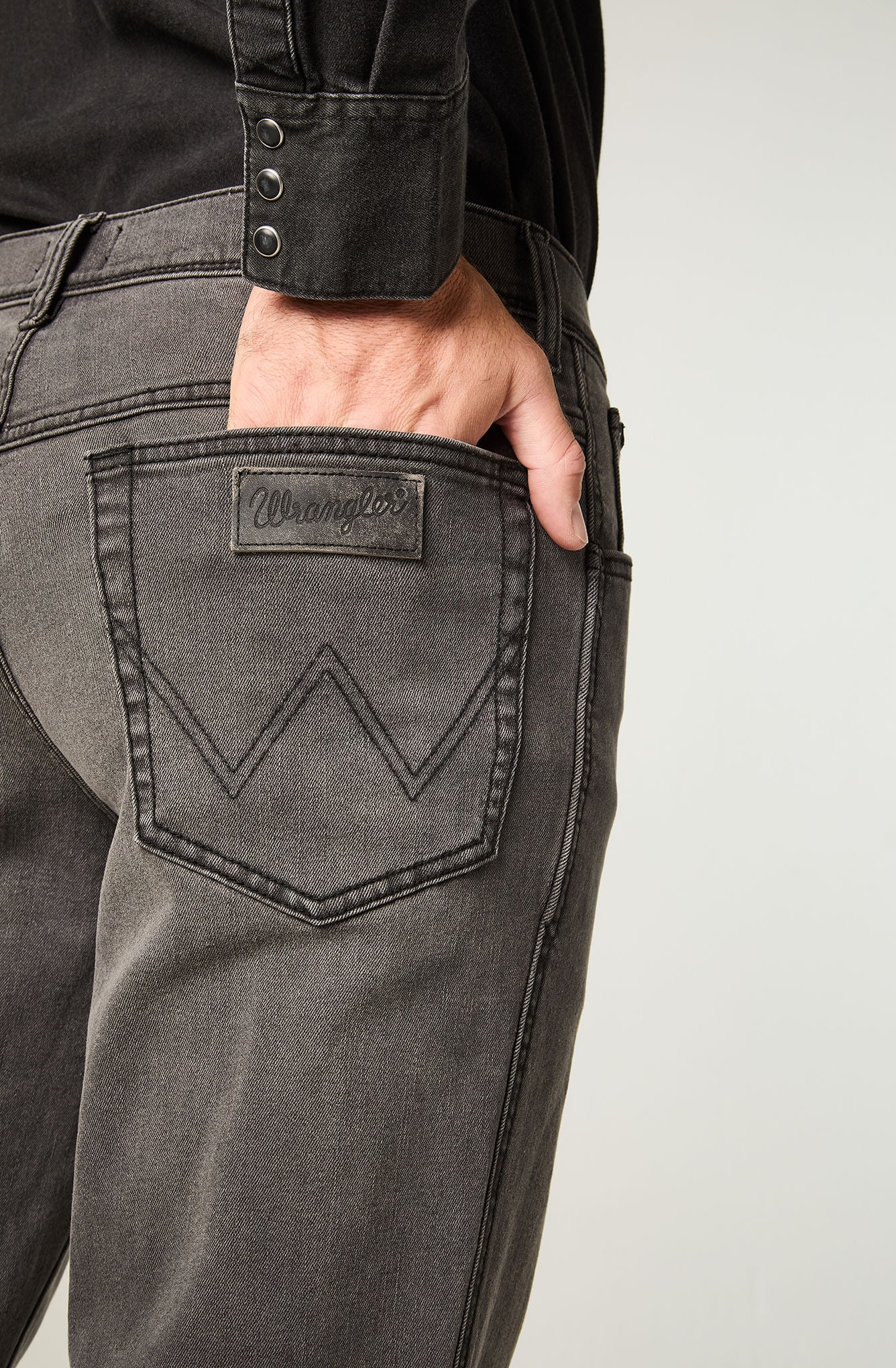 JEANS HOMBRE TEXAS STRAIGHT TIRO ALTO GRIS - 4