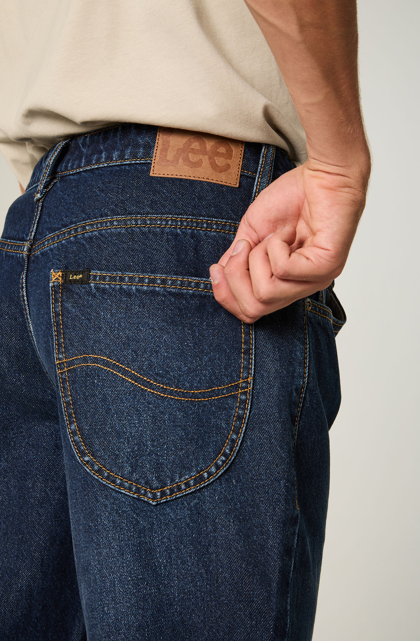 JEANS HOMBRE STRAIGHT TIRO ALTO AZUL OSCURO BROOKLYN - 4