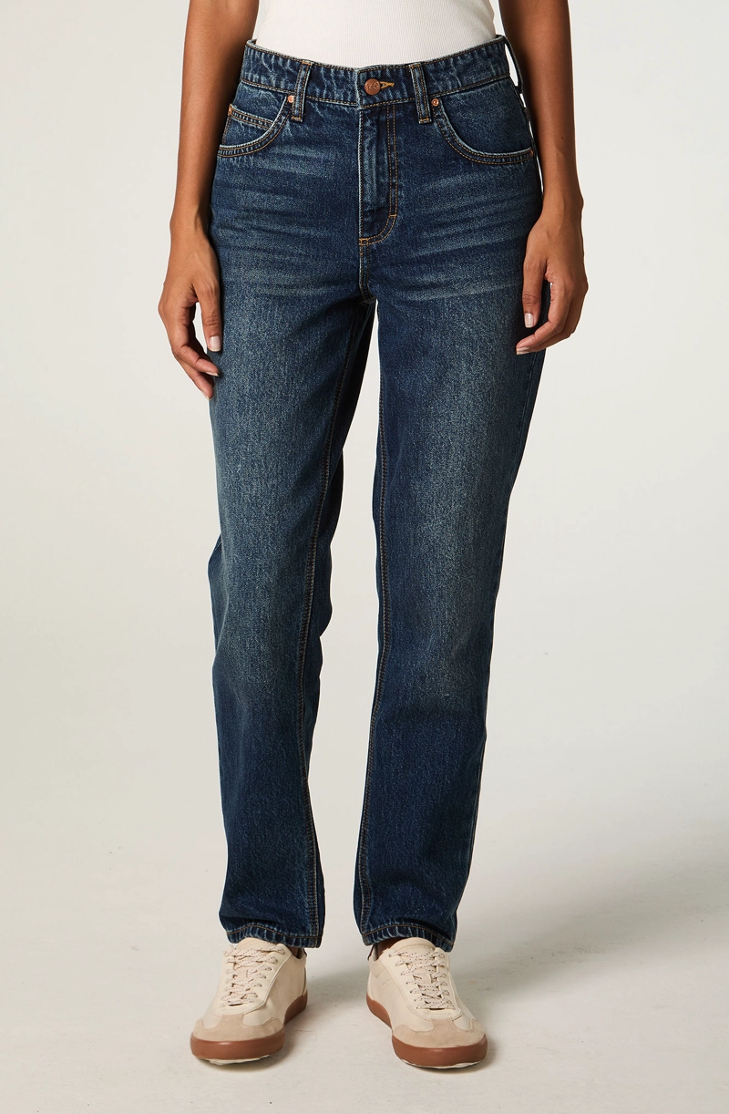 JEANS MUJER SLIM STRAIGHT AZUL RIDER - 1