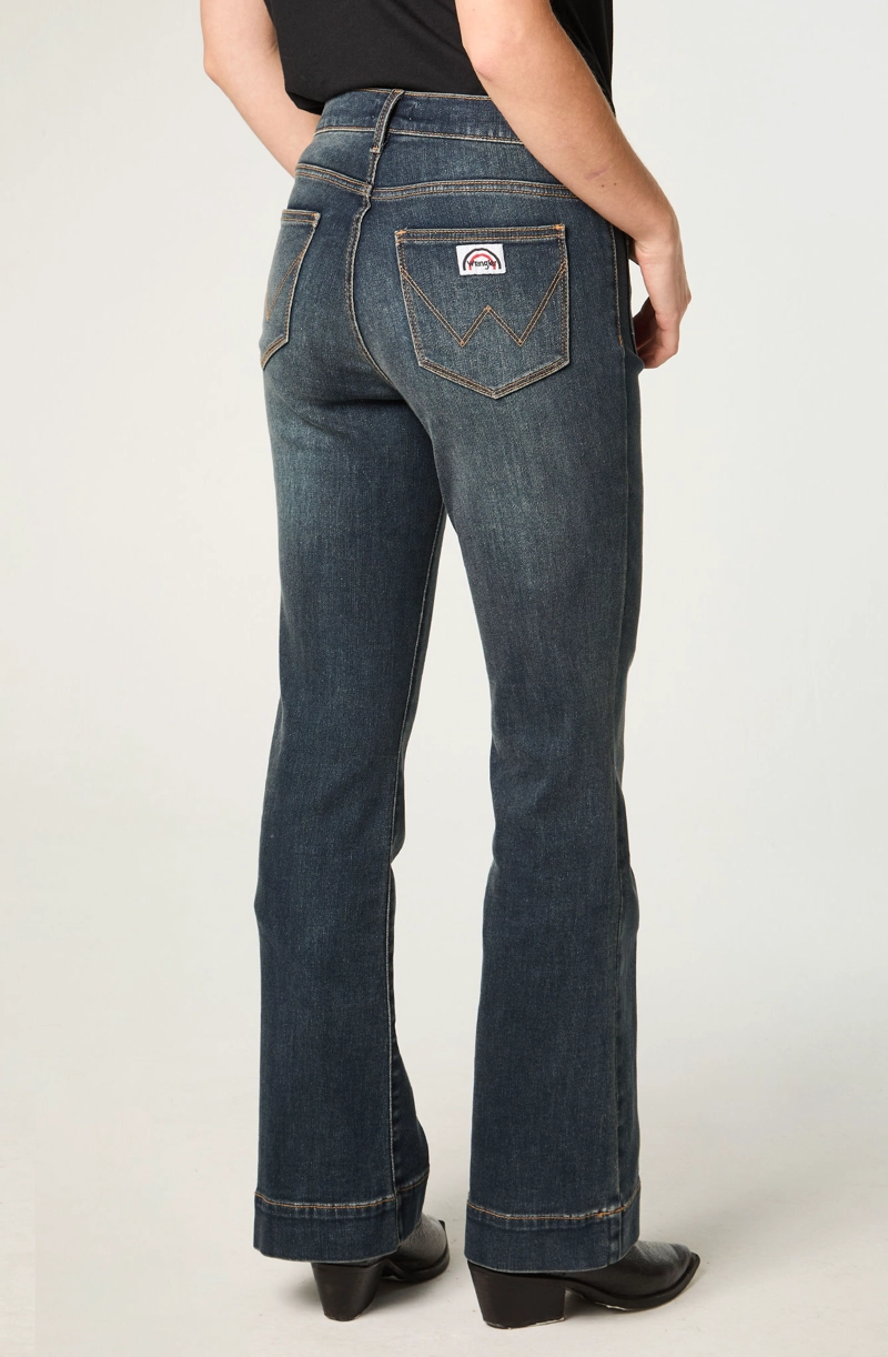 JEANS MUJER RETRO BOOT CUT MID RISE AZUL OSCURO - 3