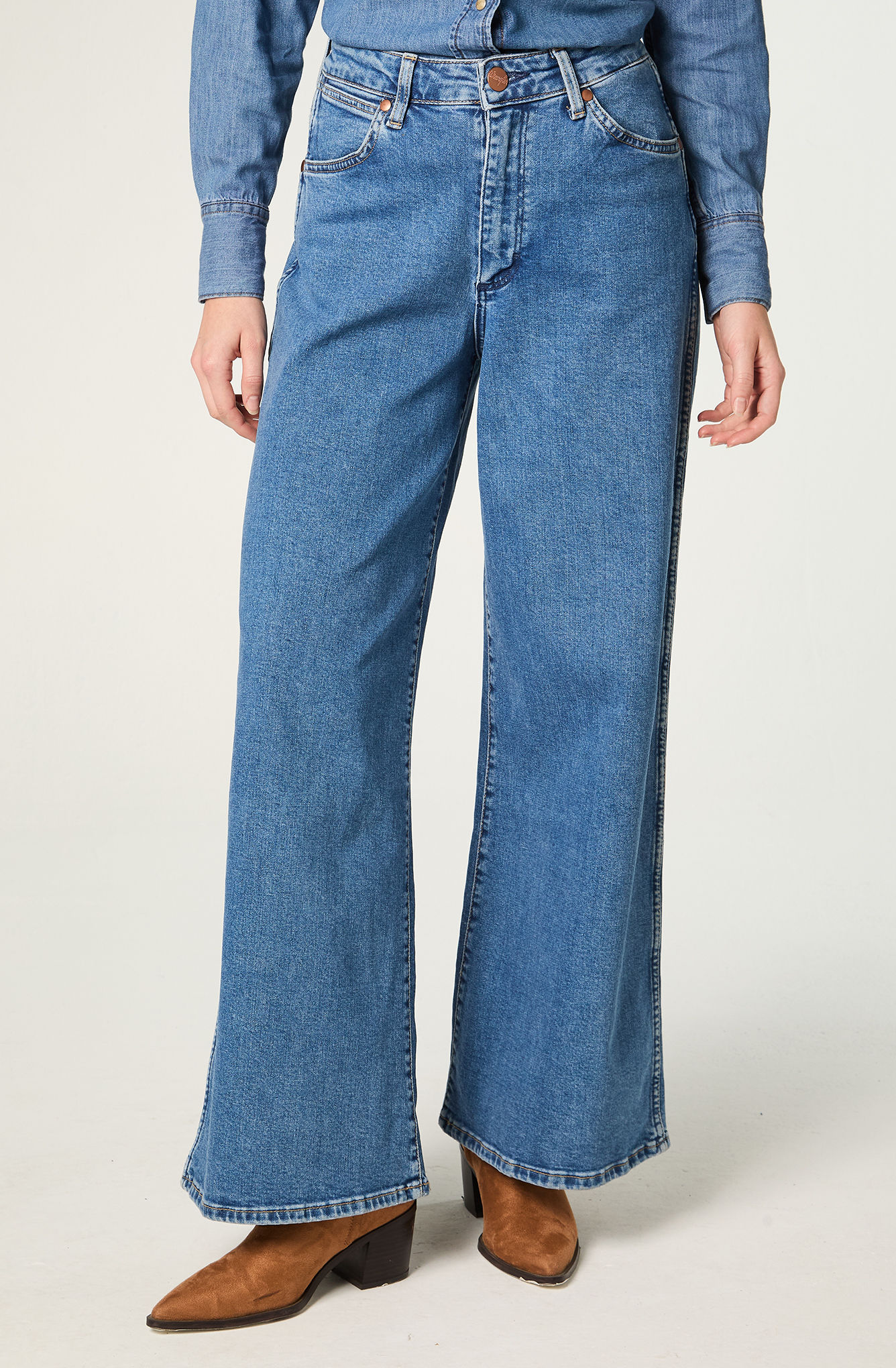 JEANS MUJER 5 POCKET TROUSER RELAXED AZUL - 1