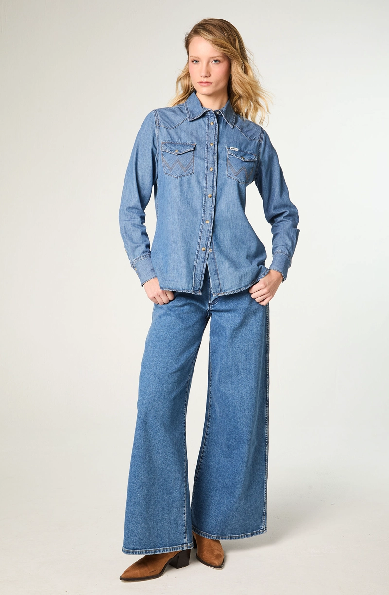 JEANS MUJER 5 POCKET TROUSER RELAXED AZUL - 2