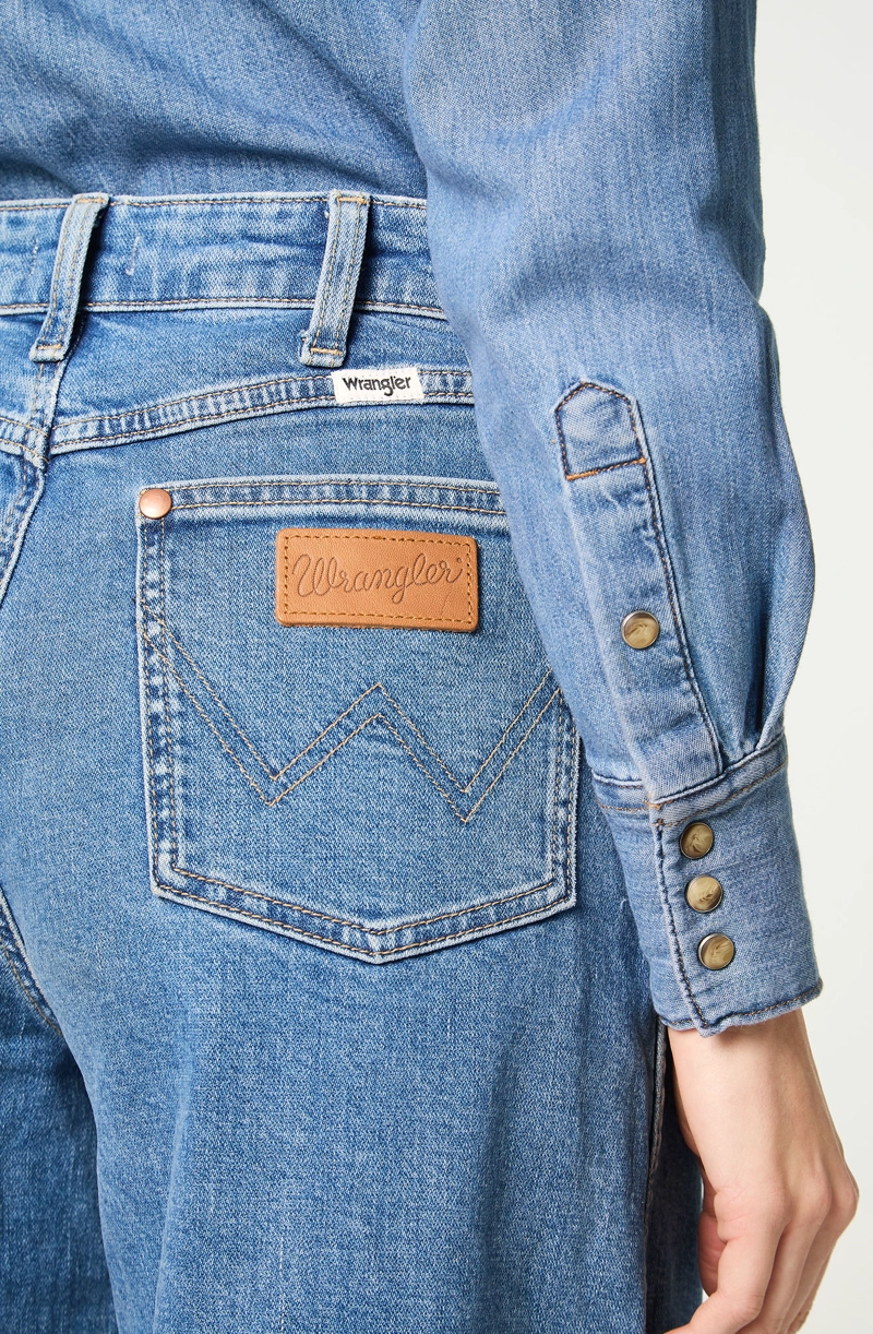 JEANS MUJER 5 POCKET TROUSER RELAXED AZUL - 4