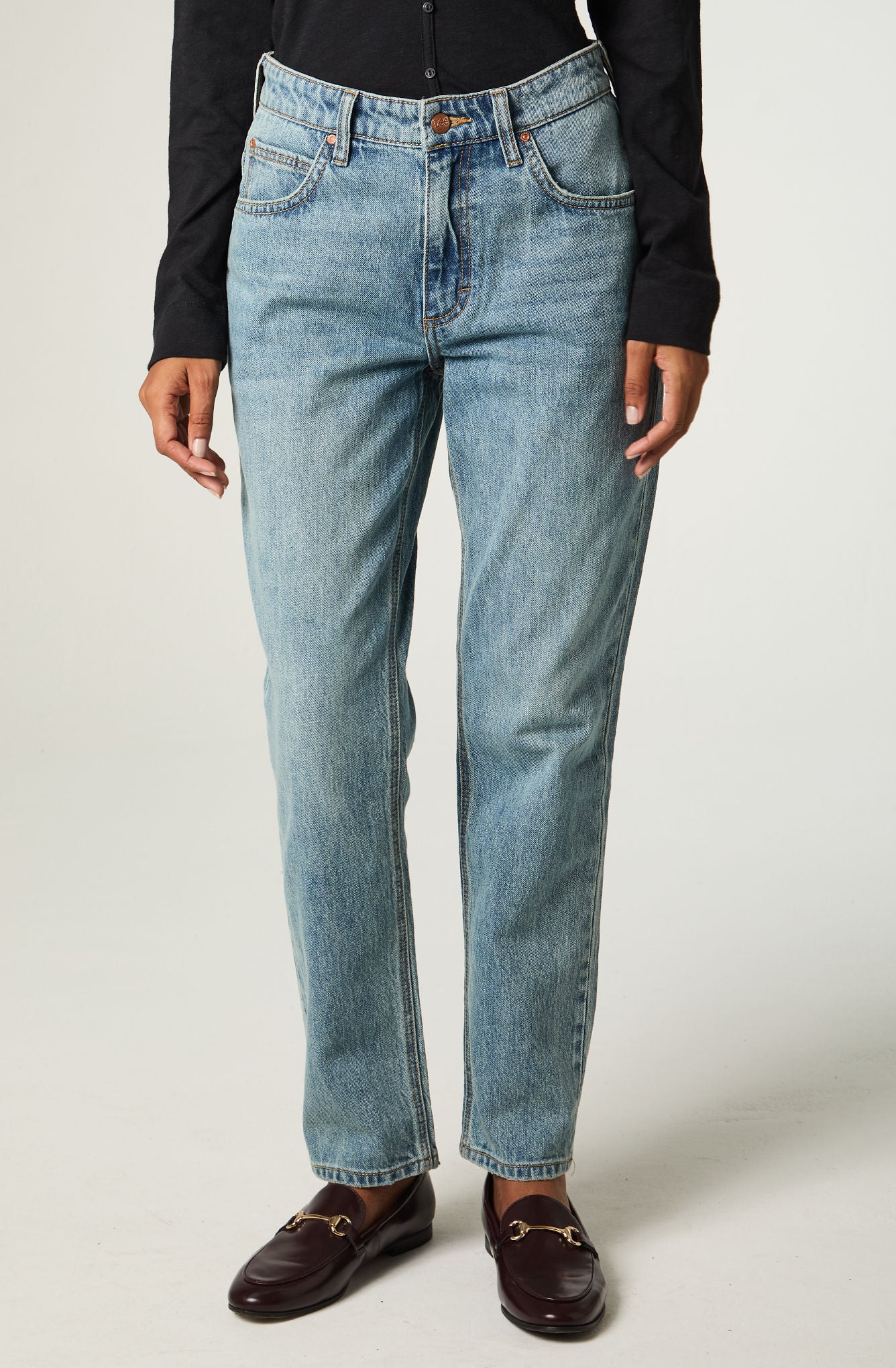 JEANS MUJER SLIM STRAIGHT AZUL CLARO RIDER - 1