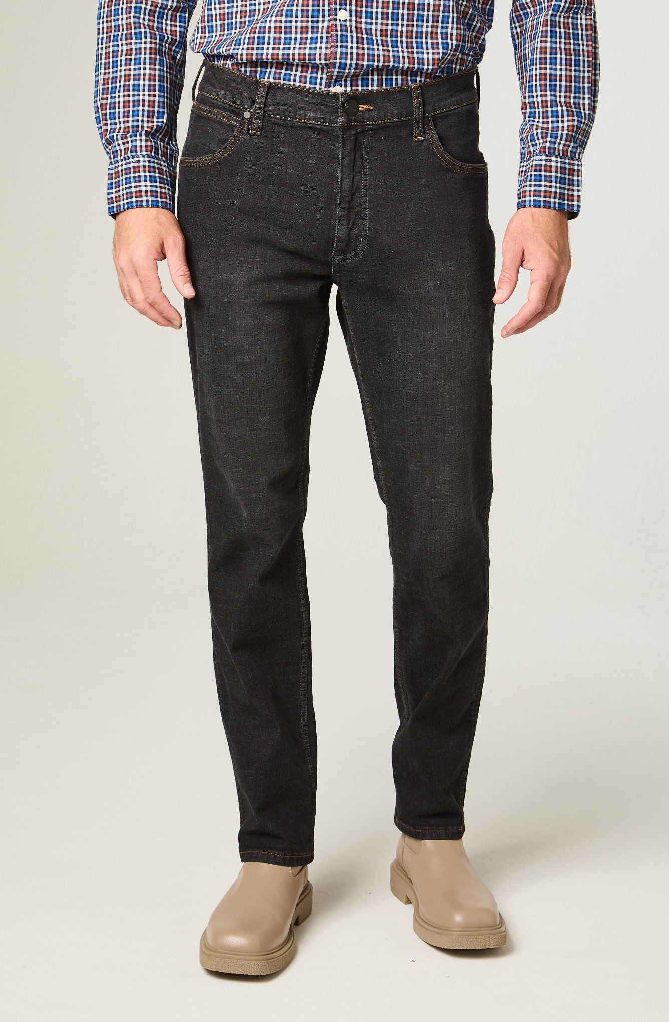 JEANS HOMBRE GREENSBORO STRAIGHT TIRO MEDIO NEGRO - 1