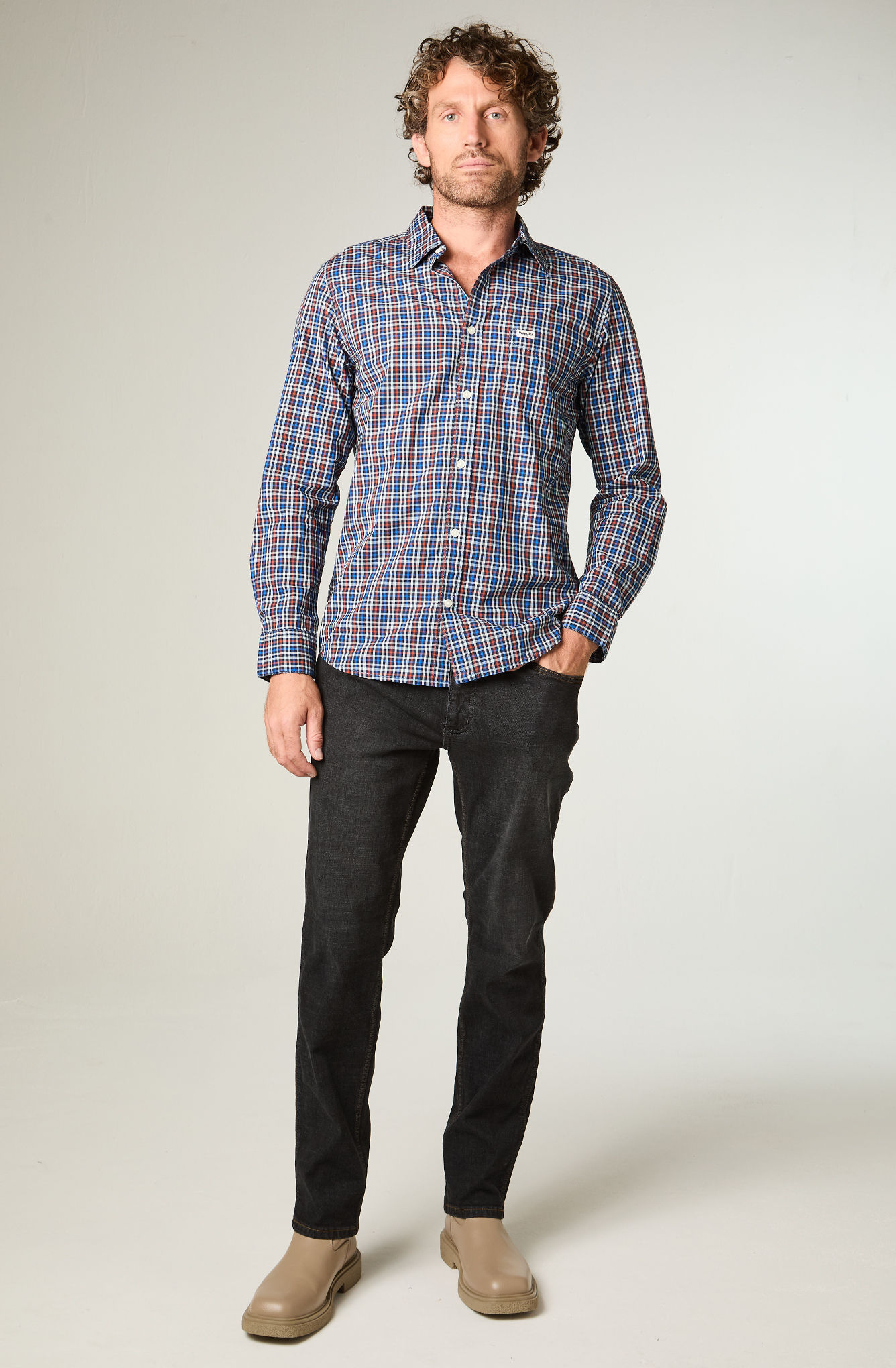 JEANS HOMBRE GREENSBORO STRAIGHT TIRO MEDIO NEGRO - 2