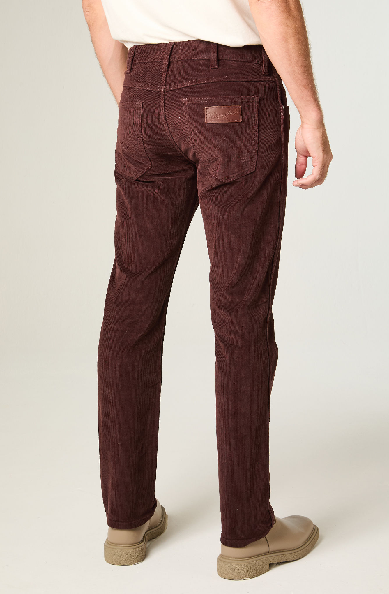 PANTALON HOMBRE GREENSBORO COTELE STRAIGHT TIRO MEDIO CAFE - 3