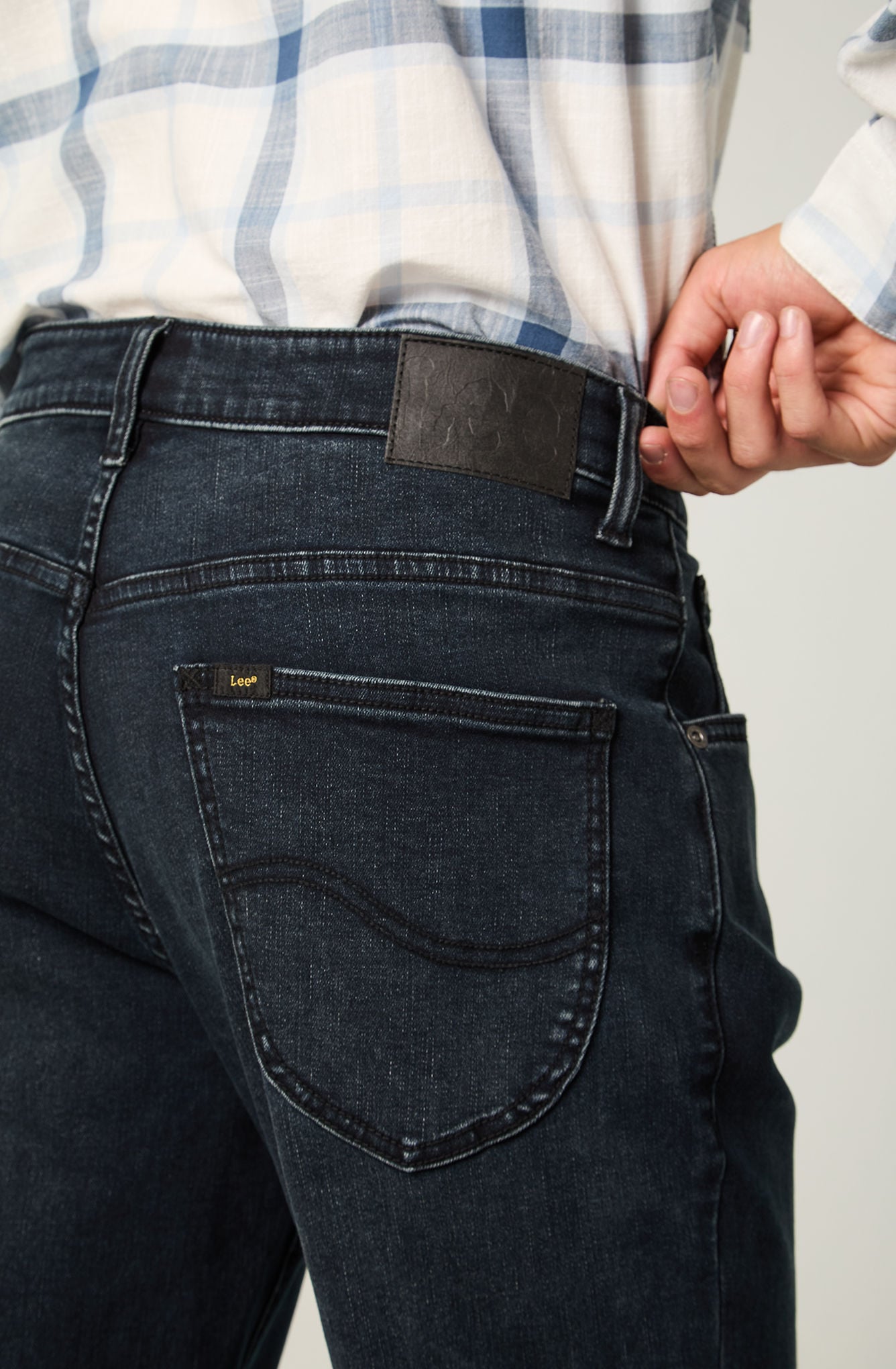 JEANS HOMBRE STRAIGHT TIRO ALTO AZUL OSCURO BROOKLYN - 4