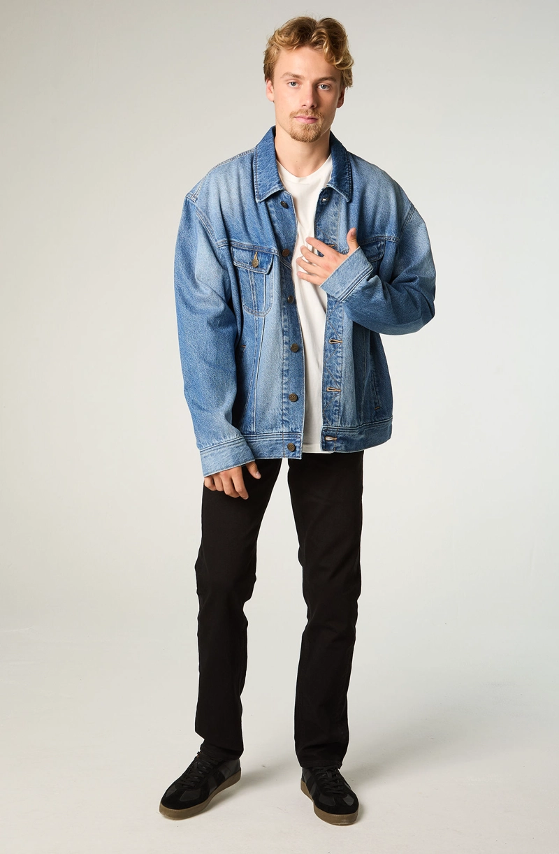JEANS HOMBRE STRAIGHT TIRO MEDIO NEGRO DAREN - 2