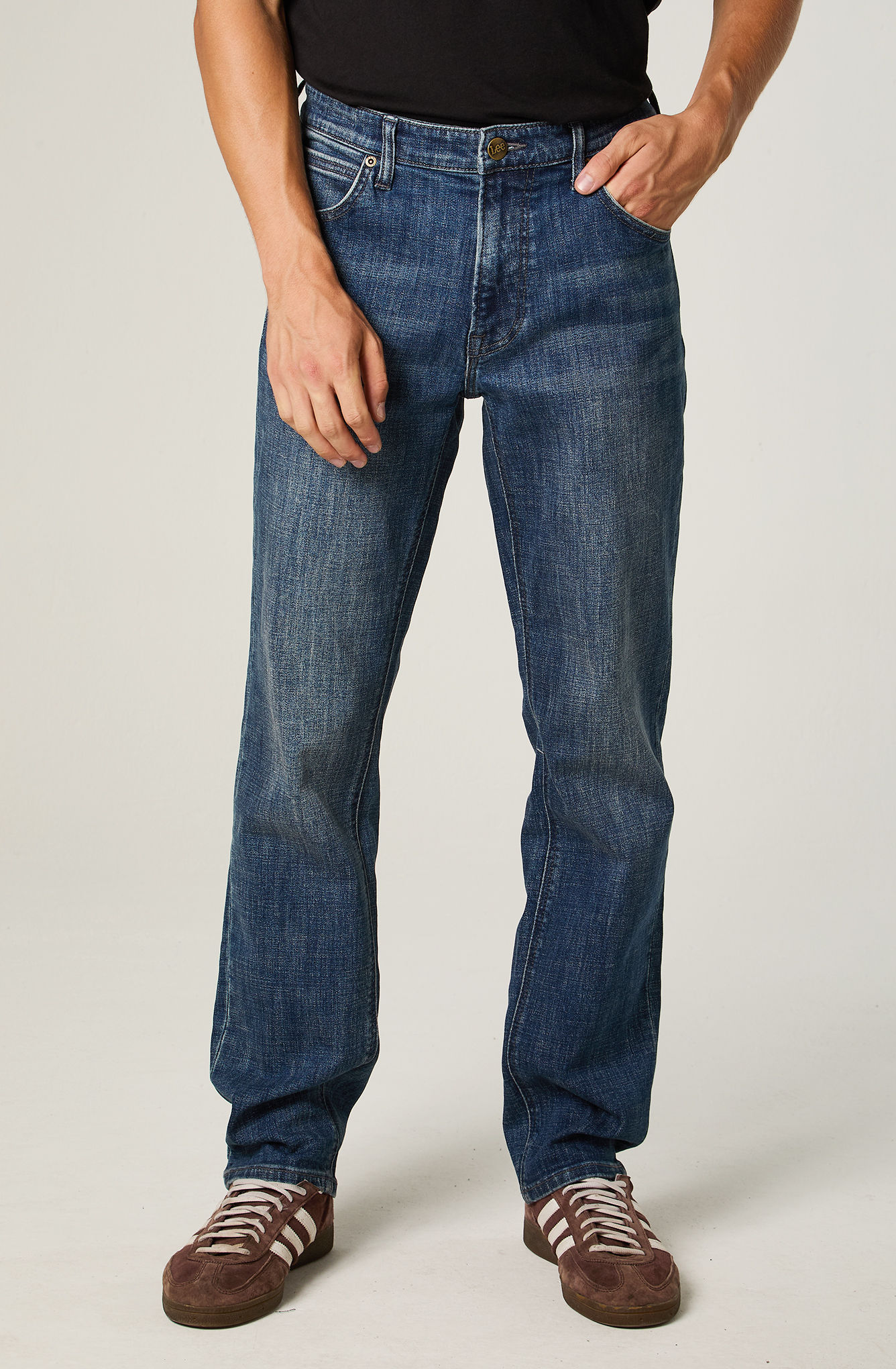 JEANS HOMBRE STRAIGHT TIRO MEDIO AZUL DAREN - 1