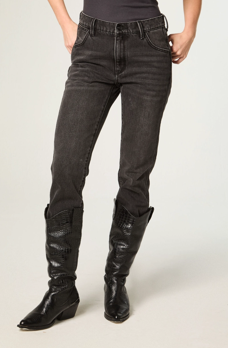 JEANS MUJER PIPER SLIM TIRO MEDIO NEGRO - 1