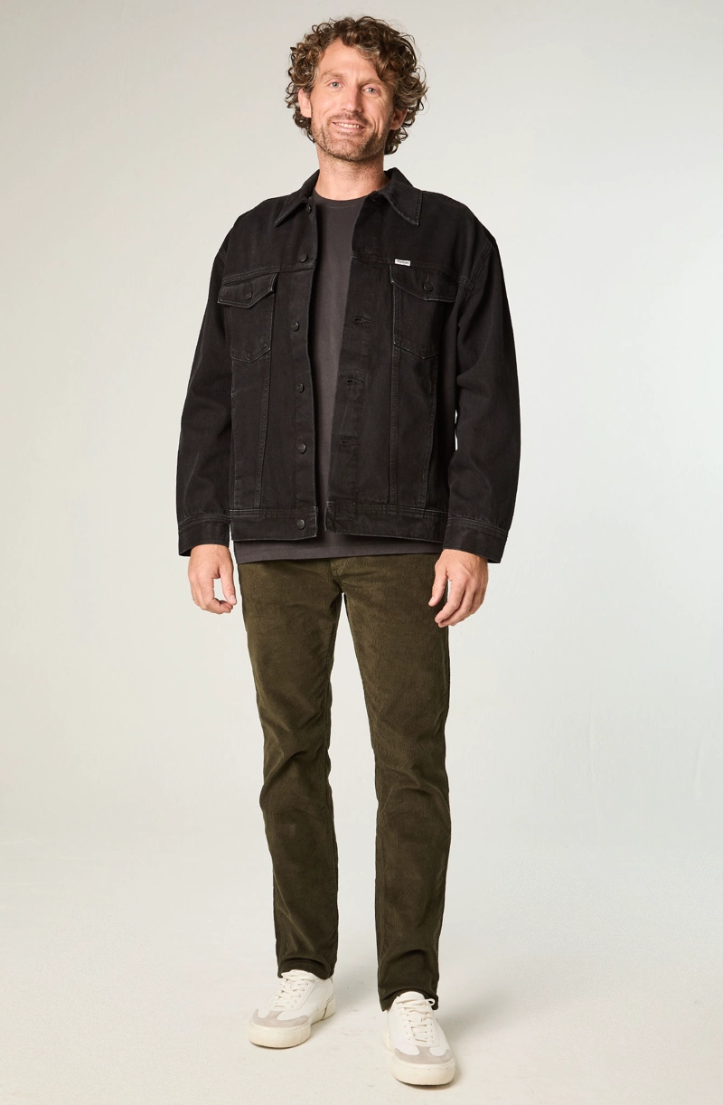 PANTALON HOMBRE GREENSBORO COTELE STRAIGHT TIRO MEDIO VERDE MILITAR - 2