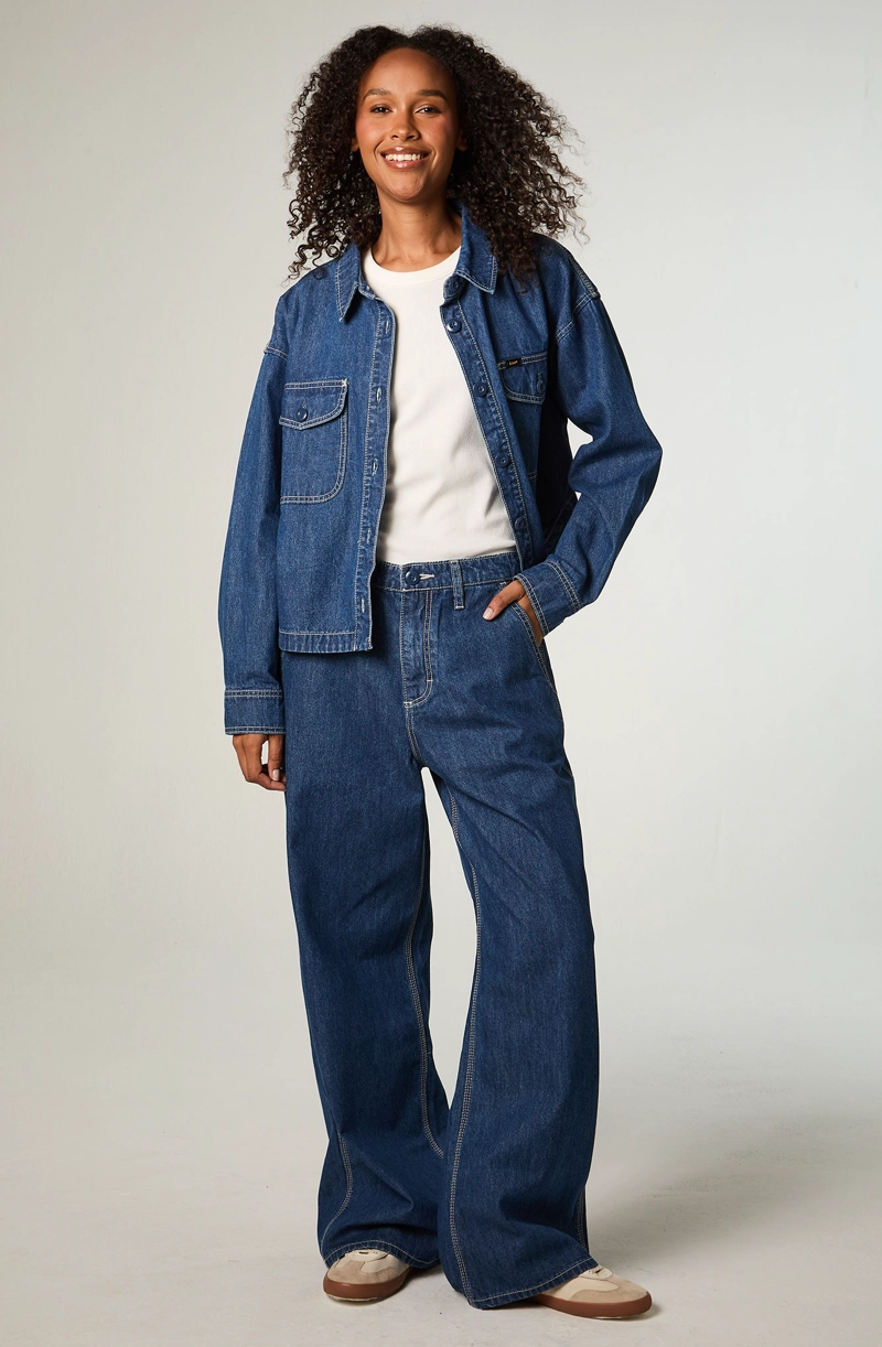JEANS MUJER STRAIGHT AZUL BABY A LINE - 2