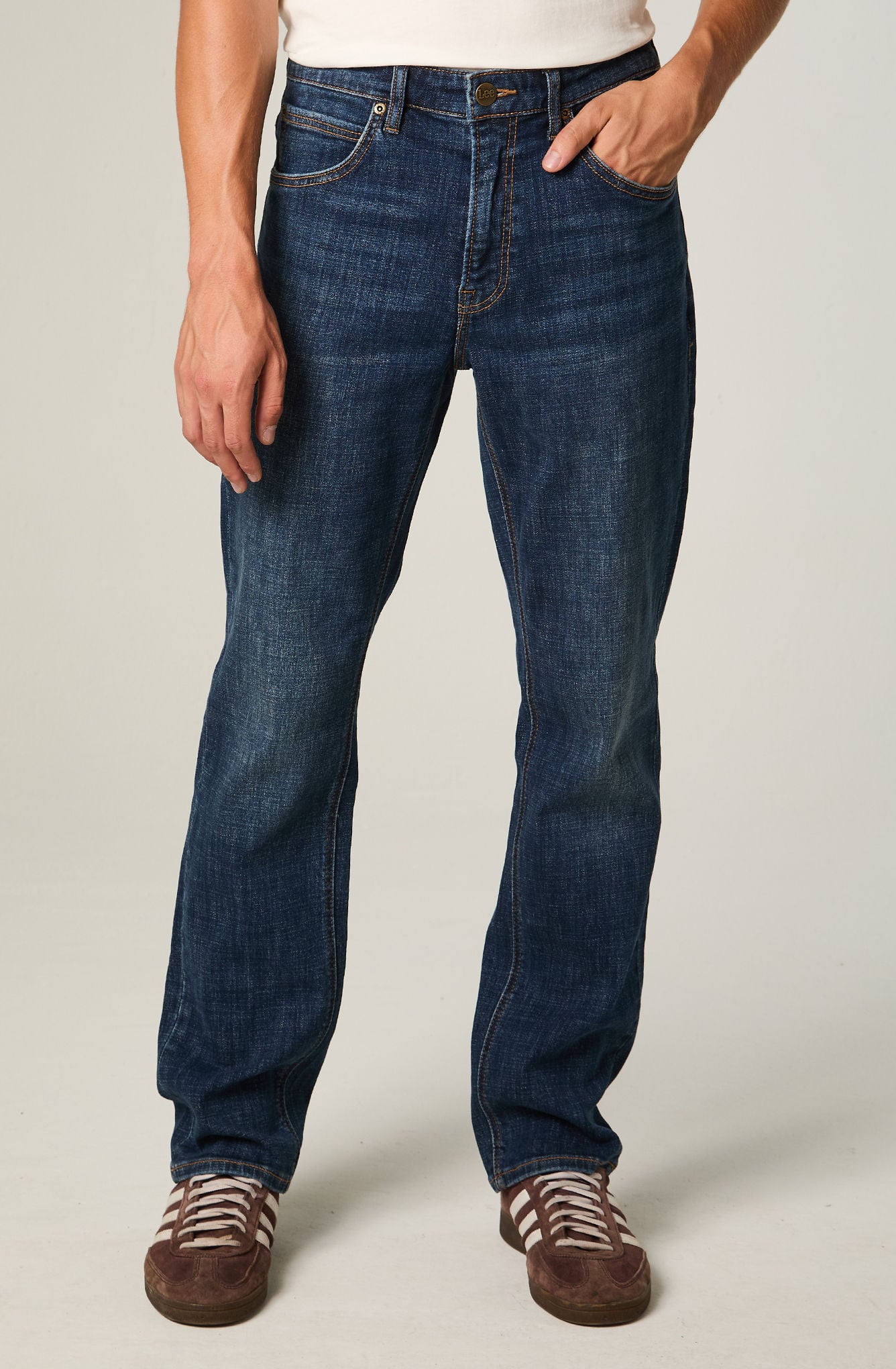 JEANS HOMBRE STRAIGHT TIRO ALTO AZUL BROOKLYN - 1