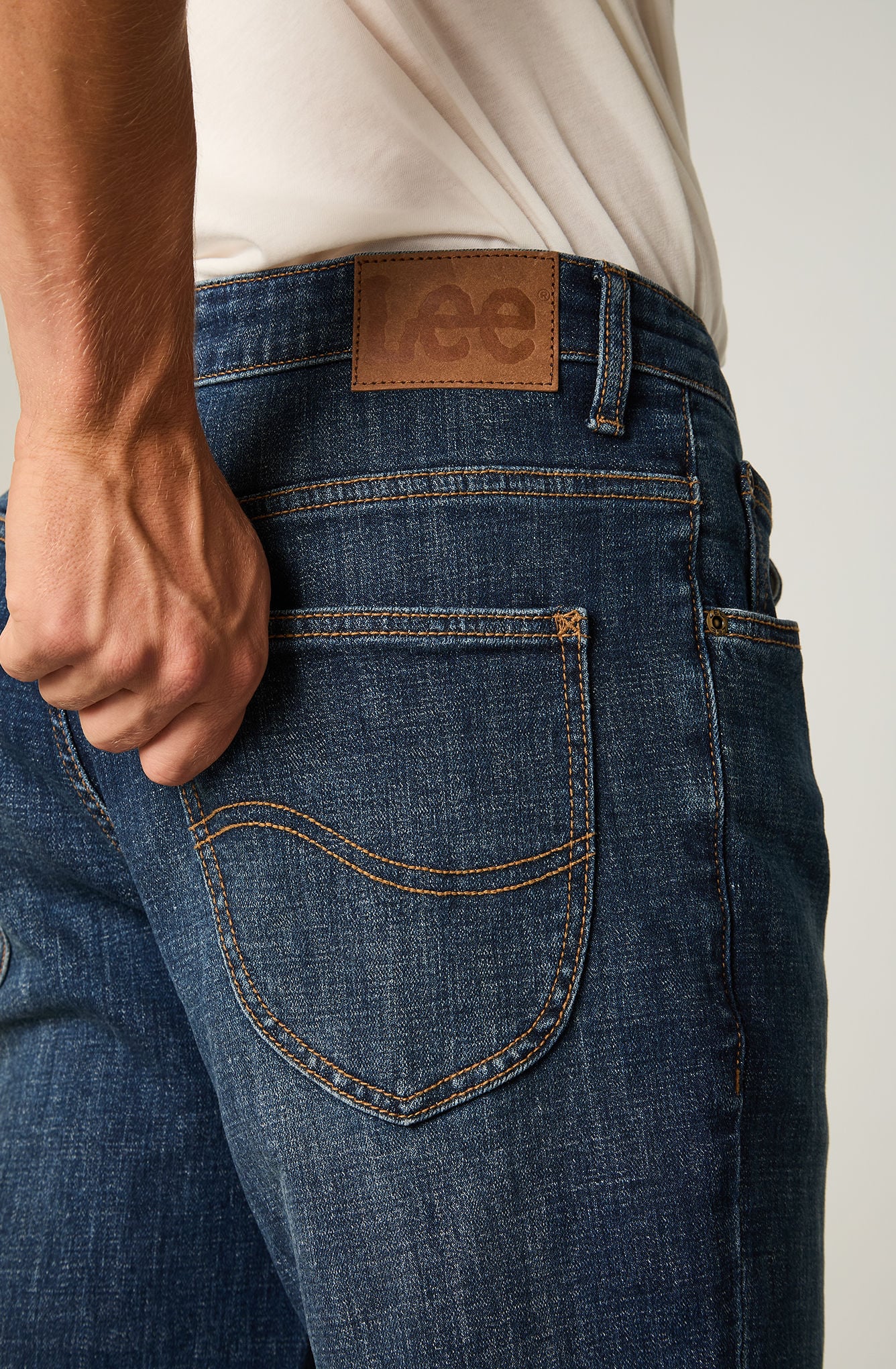 JEANS HOMBRE STRAIGHT TIRO ALTO AZUL BROOKLYN - 4